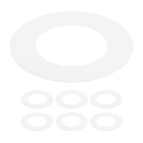 Image of Goof Trim Ring for LED Recessed Can Lights, 6 Pack Ceiling Downlight Trim Ring Cover 3.95-Inch x 5.51-Inch (ID x OD) Matte White, Paintable Surface, Steel Construction
