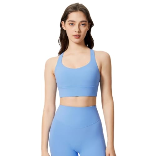 Sports bra OATTIS U neck acolchado para mujer con tirantes cruzados de entrenamiento