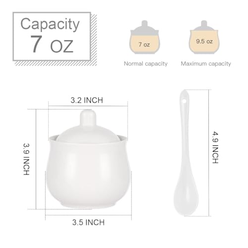 CHILDIKE Ceramic Sugar Bowl with Lid and Spoon