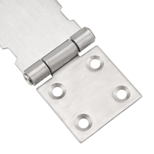 Image of SOUJAP 10 PCS 4 Inch Door Hasp Latch Lock, Padlock Hasp Latch with 80 Mounting Screws, Padlock Hasp Staple for Window Cabinet Door