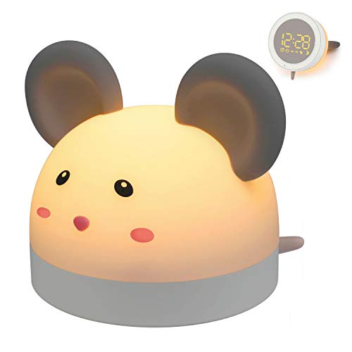 Preisvergleich Produktbild PINGHE DTKID Kinder Wecker,Digital Wecker Aufwachen Licht Digitaluhr Schlaftrainer Nachtlicht Schlummerfunktion Student Jungen Mädchen Nachttisch 12 / 24h