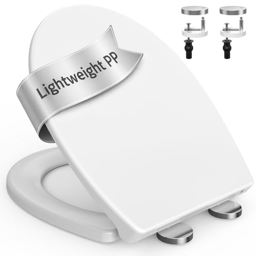 SURFOU Abattant WC Lunette Cuvettes, Cuvette Toilette Avec Frein De Chute Declipsable, Lunettes...