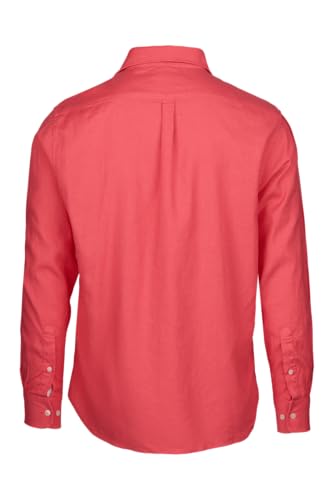 Image of SWIMS Santorini Men's Long Sleeve Linen Stretch Button Down Shirt | Lightweight breathable shirt for vacation, resort wear, travel and beach