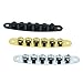Dopro Guitar Bridge String Thru Body Ferrule Plate Guitar String Ferrules Plate String Bushing Plate for Electric Guitar Chrome