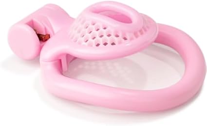 Juego de jaula para pene de malla extra pequeña con 4 anillos para pene, jaula de castidad de resina 3D, jaula de castidad para hombres, cinturón de castidad, juguete sexual esclavo SM para adultos(Ro