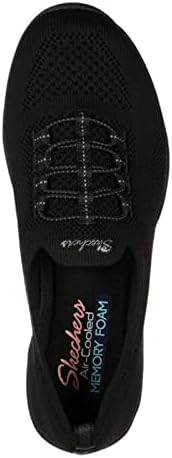 Skechers Women's Newbury St-Every Angle Sneaker, Black/Black, 6 M US | Image 3