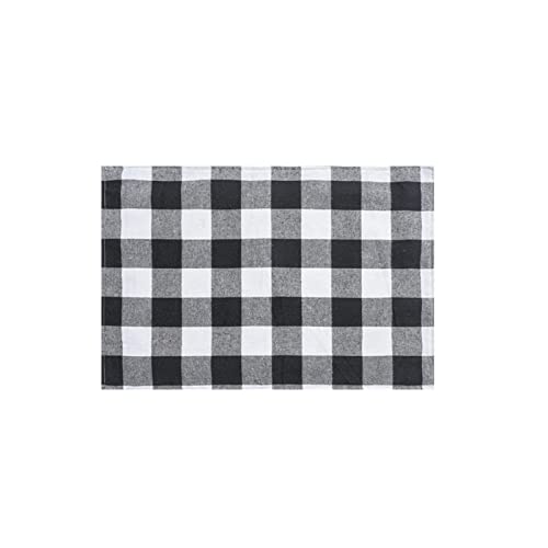 Trailrest Bajoplatos Navideños Manteles Individuales a Cuadros Rojos y Negros, manteles Individuales Lavables a máquina para Mesa de Cocina, Manteles Individuales Papel Baratos (B, One Size)