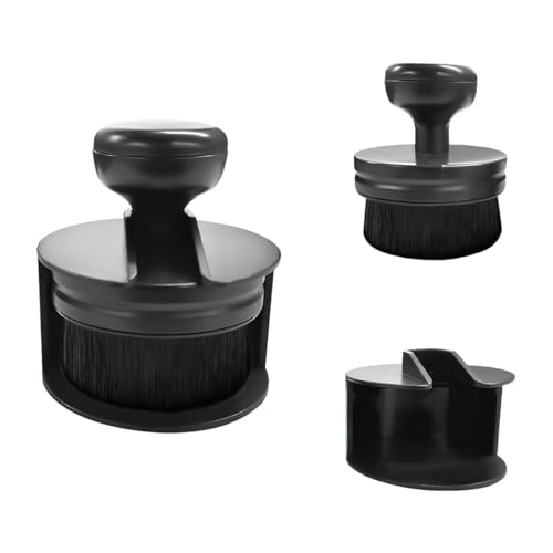 Gasedin Car Tire Shine Applicator, Portable Wheel Tire Dressing Applicator Brush with Stand, High Density Soft Applicator Brush for Auto Detailing Cleaning, Car Accessories (Black)