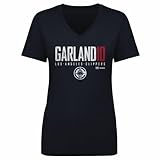 500 LEVEL Darius Garland Los Angeles Clippers Elite Women's V-Neck T-Shirt (Navy, Large)