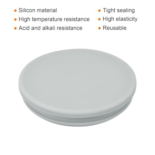 Image of MECCANIXITY 1pcs Silicone Snap in Locking Hole Plugs,58.6mm /2.3 Inch Mounting Diameter Narrow Groove Width 5mm Panel Seal Cover Round for Kitchen Bulkheads Waterproof Sealing Plugs Grey