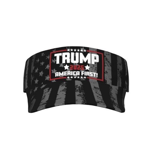 Hell Be Back Trump 2025 Visor Cap Sports Empty Top Hats Adjustable Sun Tennis Caps for Men Women