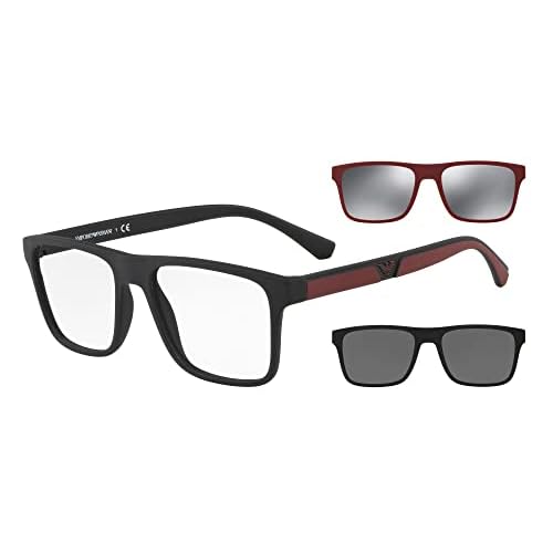 EMPORIO ARMANI 0EA4115 Gafas de Sol, Matte Black, 54 para Hombre