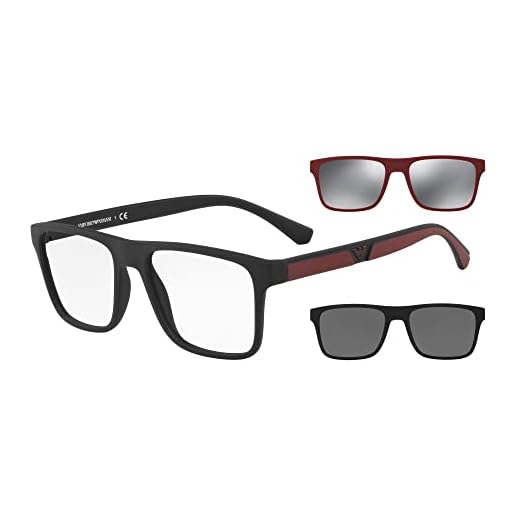 Emporio Armani EA4115 Occhiali, Nero (Matte Black), 54 Unisex-Adulto
