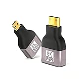 Kirei V Wire Mini & Micro HDMI to HDMI Adapter (1 Pair), HDMI 2.1 48Gbps 8K@60Hz 4K@120Hz HDR 3D Dolby, Male to Female Converter for Projector, Raspberry Pi 5/4, Monitor, Camcorder