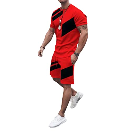 Ensemble de t-shirts 3D pour homme : costume d'été de sport en taille XXL référence ts2730