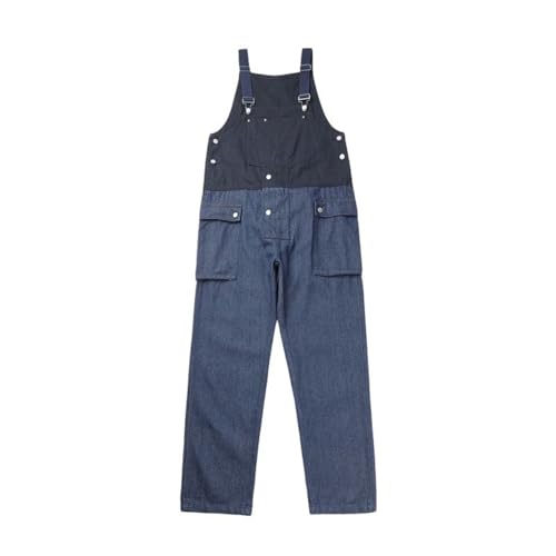 Salopette cargo en jean homme au style patchwork idéal pour le week-end