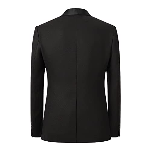 Ween Charm Men's Slim Fit Suits,3 Piece Suit For Men,One Button Shawl Lapel Blazer Jacket Vest Pants,Men Tuxedo Suit Set #TOP3