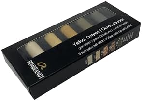 Rembrandt Professional Soft Pastel Set Yellow Ochres | 5 Half Pastels