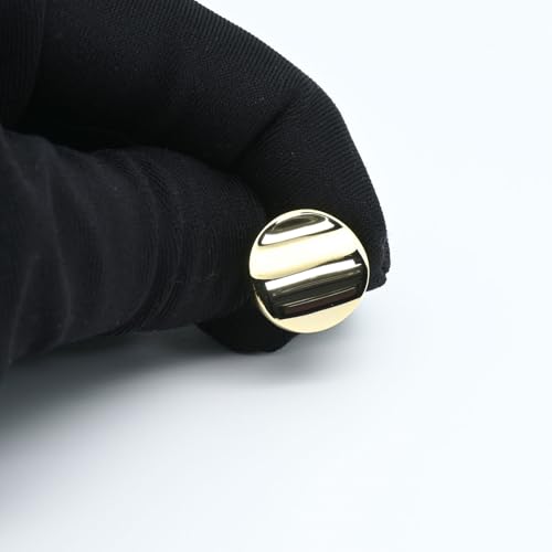 Mancuernillas redondas con diseño ondulado para hombre y mujer miniatura 6
