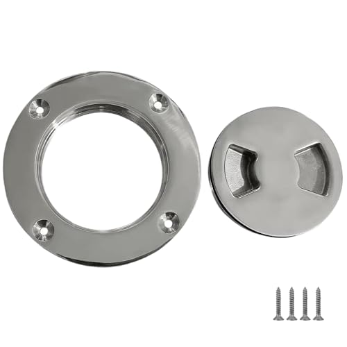 XIALUO 3 Inch Hatch 316 Stainless Steel Round Non Slip Inspection Hatch Deck Plate with Detachable Cover for Marine Boat Yacht