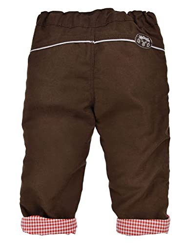 Baby-Trachten Laufhose gefüttert in Lederhose-Look Braun Trachtenmode für Babys & Kleinkinder, Gr. 62