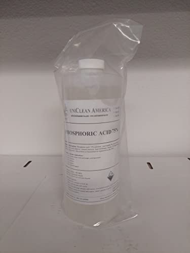 Phosphoric Acid 75% I H3PO4 75% Solution I for All Acid Cleaning I Rust Remover I LimeRemover I Scale Remover I Safe to Used on Most Metals - Made in USA - Size: 32 fl lz