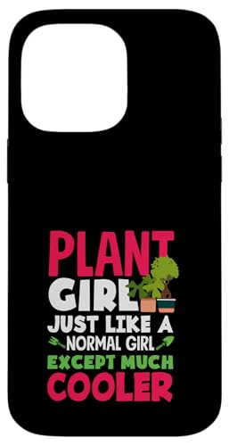 植物 女の子 Just Like A Normal Girl クーラー 面白い ガーデニング スマホケース iPhone 14 Pro Max 用