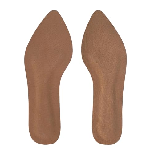 Image of Pigskin Leather Cushion Inserts for Women, Self-Adhesive Barefoot Cushioning Shoe Insoles for High Heels, Sandals, Dress Shoes and Flats, Sockless Shoe Liners Anti-Slip and Ultra-Absorbent, 1 Pair