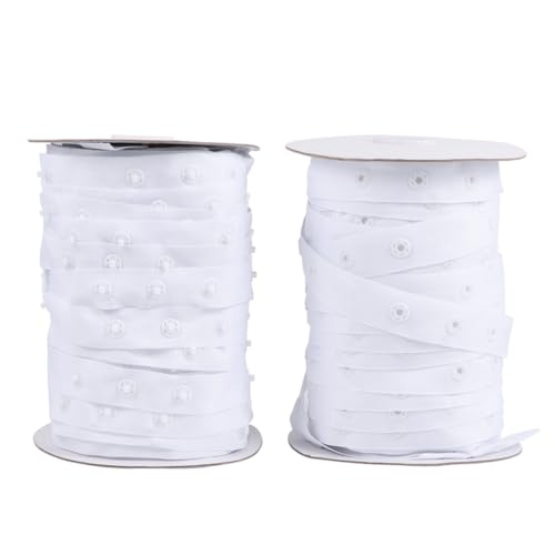 Ceinture invisible avec boutons pression à coudre fermeture snapper blanc
