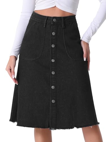 Jupe en jean femme Allegra K : la solution denim confortable au quotidien