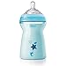 Chicco NaturalFeeling Biberon Anticolica 6+ Mesi, 330 ml, con Tettarella centrale e allungata per i bambini più grandi, in Morbido Silicone e Doppia Valvola, Allattamento Naturale e Istintivo, Azzurro