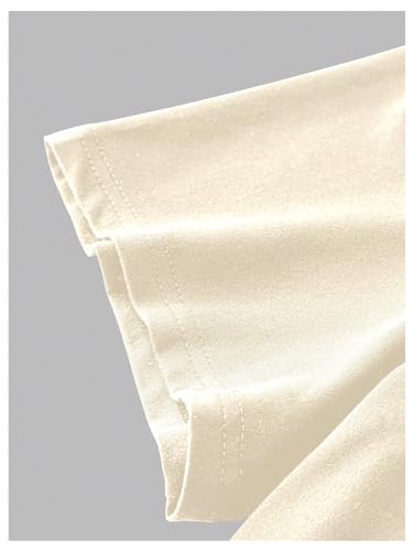 Image of SOLY HUX Women's Plus Size T Shirt Dress Half Sleeve Crewneck Loose Summer Dresses Plain Apricot 4XL