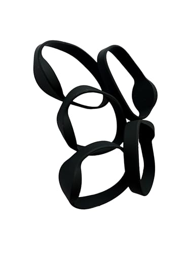 YARONGTECH Pulseras RFID, pulsera ajustable de silicona flexible, impermeable, 5 unidades, 13,56 MHz, control de acceso, pulsera de tarjeta IC para hotel, piscina, sauna (negro)