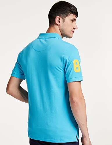 Image of Deniklo Men Cotton Rich Regular Fit Solid Polo T-Shirt | Men's Best T Shirt |Half Sleeves Casual T-Shirt |Classic Plain T-Shirt | Collar T Shirt|Polo T-Shirt for Men (Available in Plus Size)