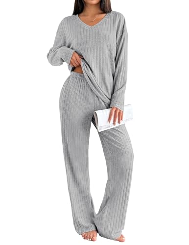 Ekouaer Lounge Sets for Women Long Sleeve Knit...