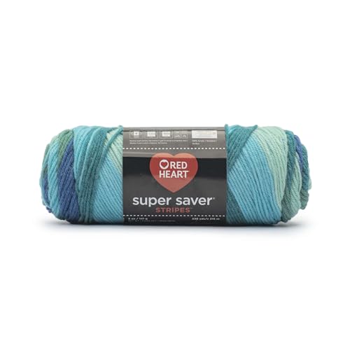 Image of red heart Super Saver Yarn Peacock Stripes