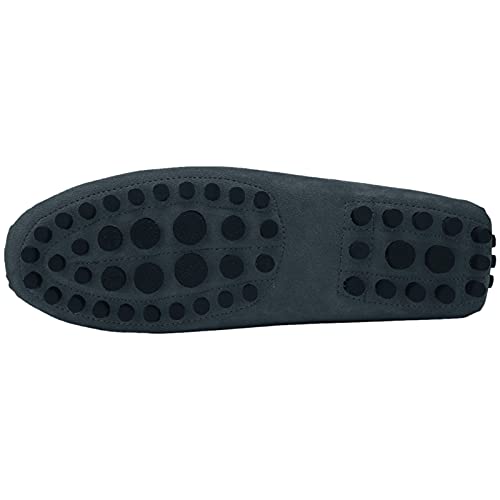 Image of ANUFER Men's Suede Leather Penny Loafers Comfort Driving Shoes Moccasin Slippers