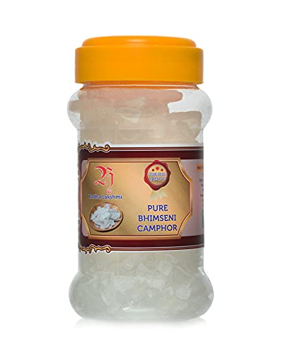 Image of Radha Lakshmi Bhimseni Camphor Jar |kappor for pooja, havan, meditation, room air freshner and Mosquito Repellent (Bhimseni Camphor, 100 gm Jar)