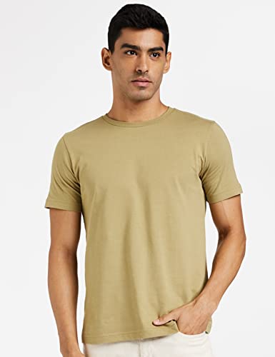 Image of Amazon Brand - Symbol Men Solid Cotton T Shirt | Plain | Round Neck | Half Sleeve - Regular Fit | Combo Pack of 3 (Available in Plus Sizes)