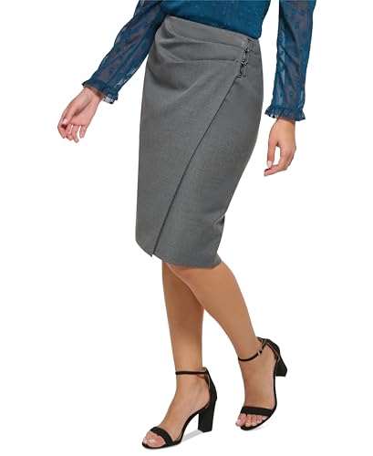 DKNY Womens Office Suit Separate Pencil Skirt Gray 43