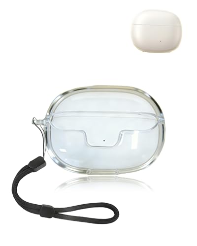 Funda para auriculares UGREEN HiTune S3, funda de silicona suave yystao compatible con UGREEN S3, con cordón, a prueba de polvo, a prueba de golpes y duradera, transparente