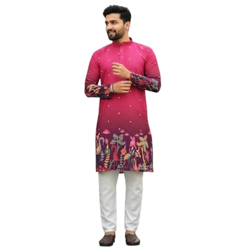 Image of Men's Traditional Kurta for Men | Ethnic Wear Kurta for Festive, Wedding & Casual Occasion | Stylish Regular Fit Kurta for Men