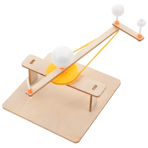 SUPVOX Modèle Solaire Éducatif Trois Globes Soleil Terre Lune Jouet Scientifique pour Enfants Apprentissage Astronomie Phases Lunaires 7.09X3.94X3.94In