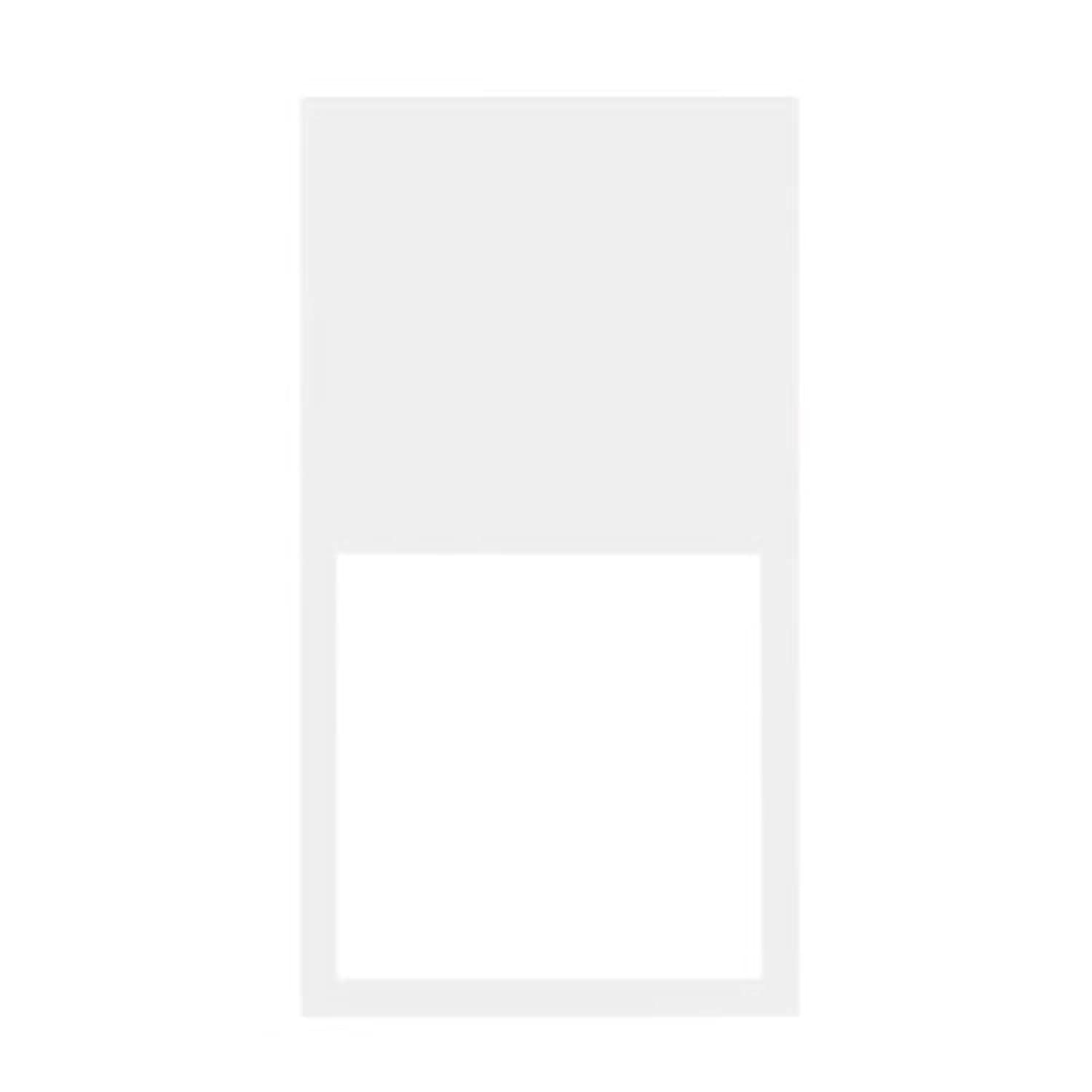 Cadre minimaliste vertical 2 postes blanc pour appareillage mural discret