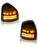 NDRUSH Mirror Turn Signal Lights Smoked Signals Lamp LED Lens Assembly Compatible with Dodge Ram 1500 2500 3500 2010 Ram 1500 2500 3500 4500 5500 2011-2014