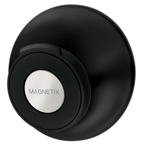 Image of Moen Remote Dock for Magnetix Handshowers with Included Wall Bracket or Permanent Waterproof Adhesive Options, Matte Black, 186117BL