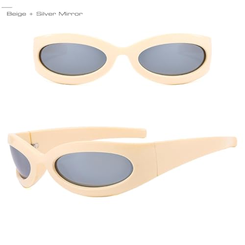 Image of New 2025 Vintage Punk Sports Women Sunglasses Fashion Mirror Goggle Men Sun Glasses Shades Uv400