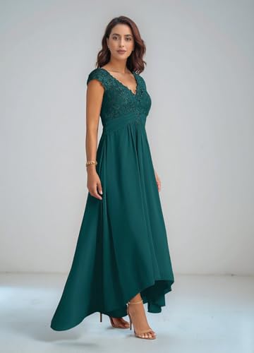 RunaCelle Lace Applique Mother of The Bride Dresses for Women Cap Sleeve Ruched Chiffon Formal Dress for Wedding Guest Dress2