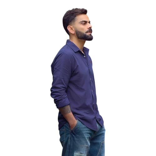 Image of WROGN Men's Linen Blend Shirt | Solid Styles | Slim Fit
