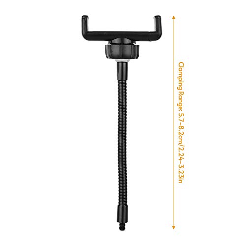Image of Flexible Phone Holder Clamp Hand-Free with 1 /4 Screw Mounting Perfect for Ring Light, Panel Light, Tripod and Compatible with iPhone and Android Mobile Phones